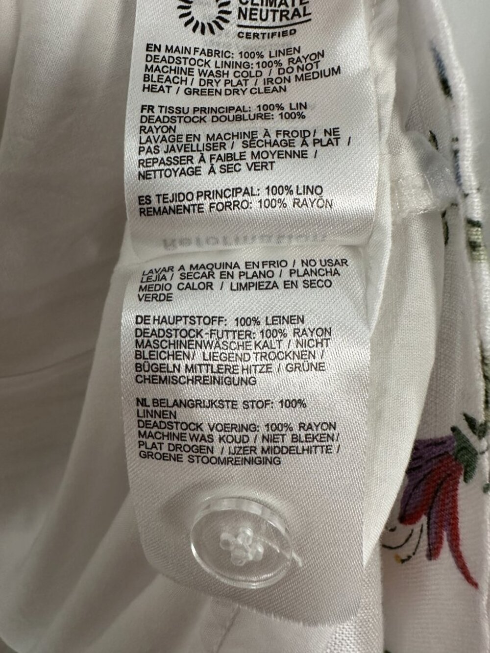 Reformation Everett Linen Midi Dress Corsini White Floral LWD Brunch Prairie 0 - Picture 9 of 9